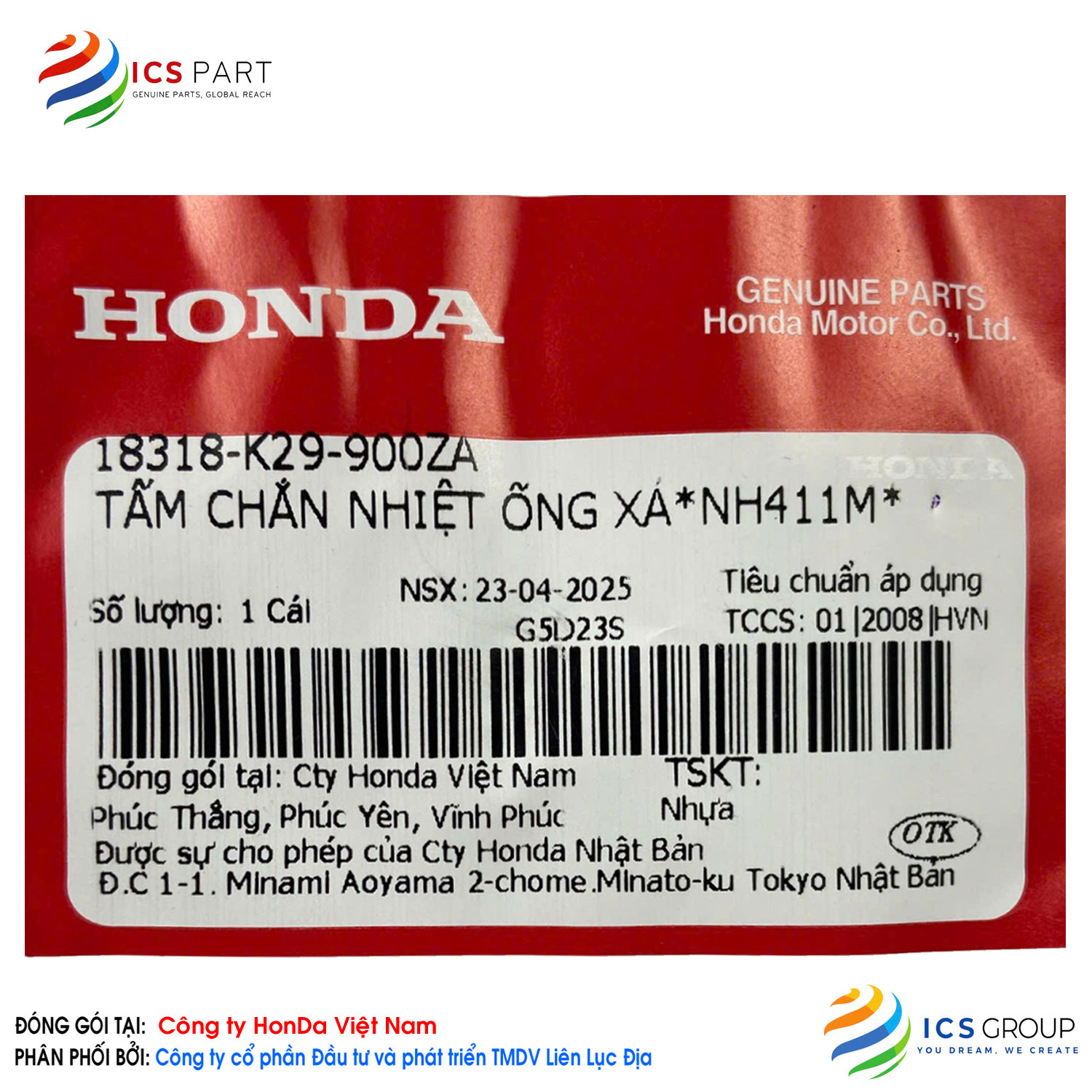 TẤM CHẮN NHIỆT ỐNG XẢ*NH411M* - Ảnh 2