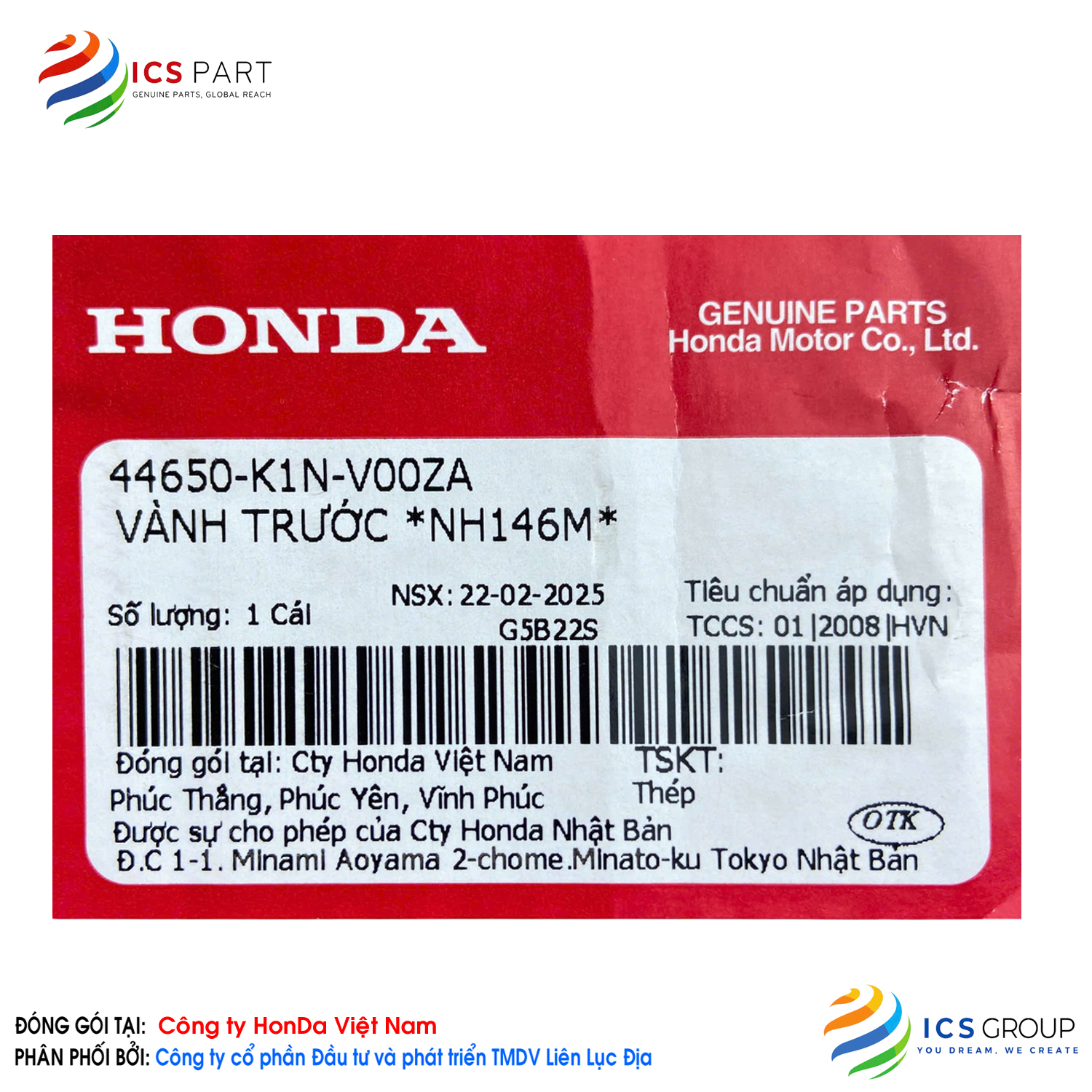 VÀNH TRƯỚC *NH146M* - Ảnh 2
