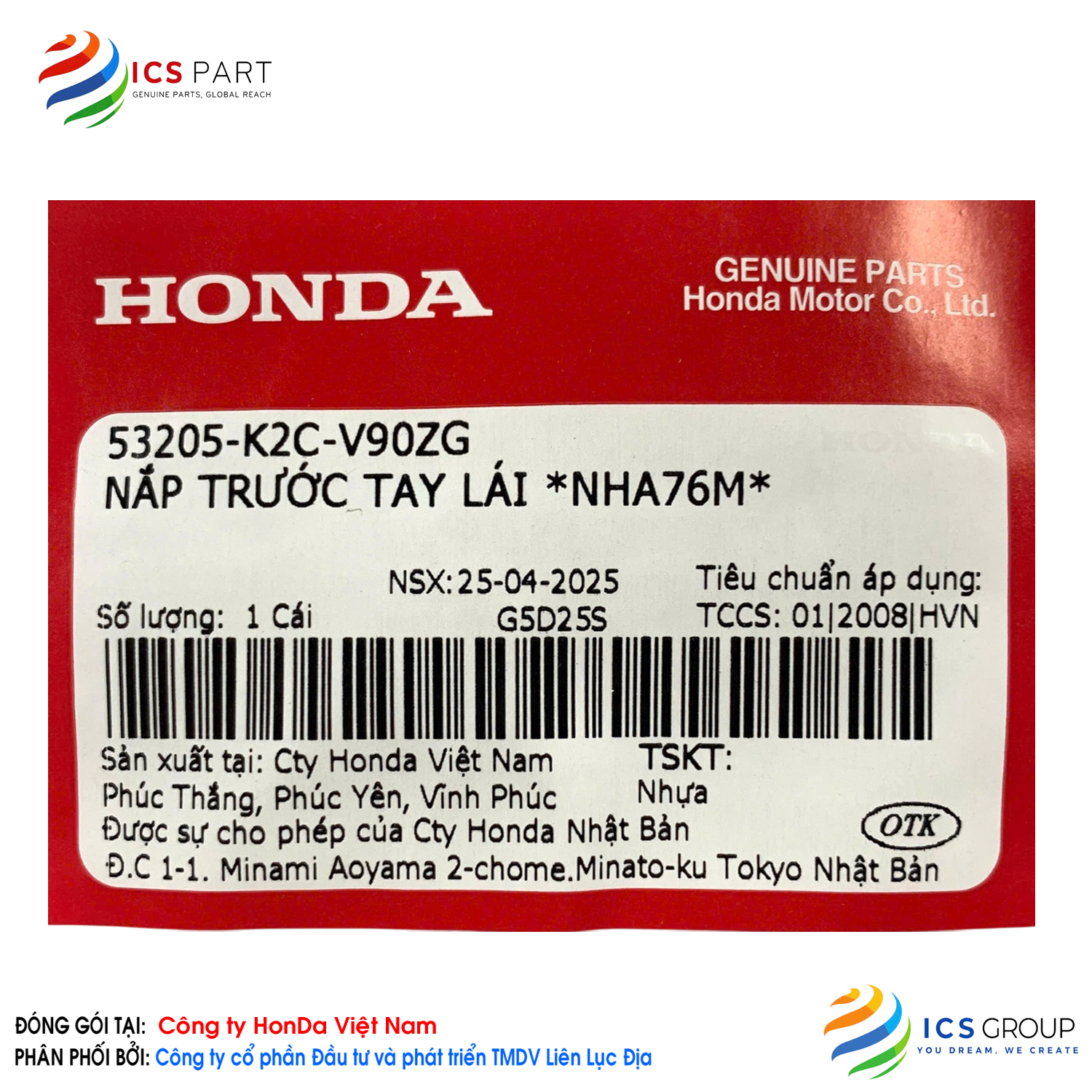 NẮP TRƯỚC TAY LÁI *NHA76M* - Ảnh 2