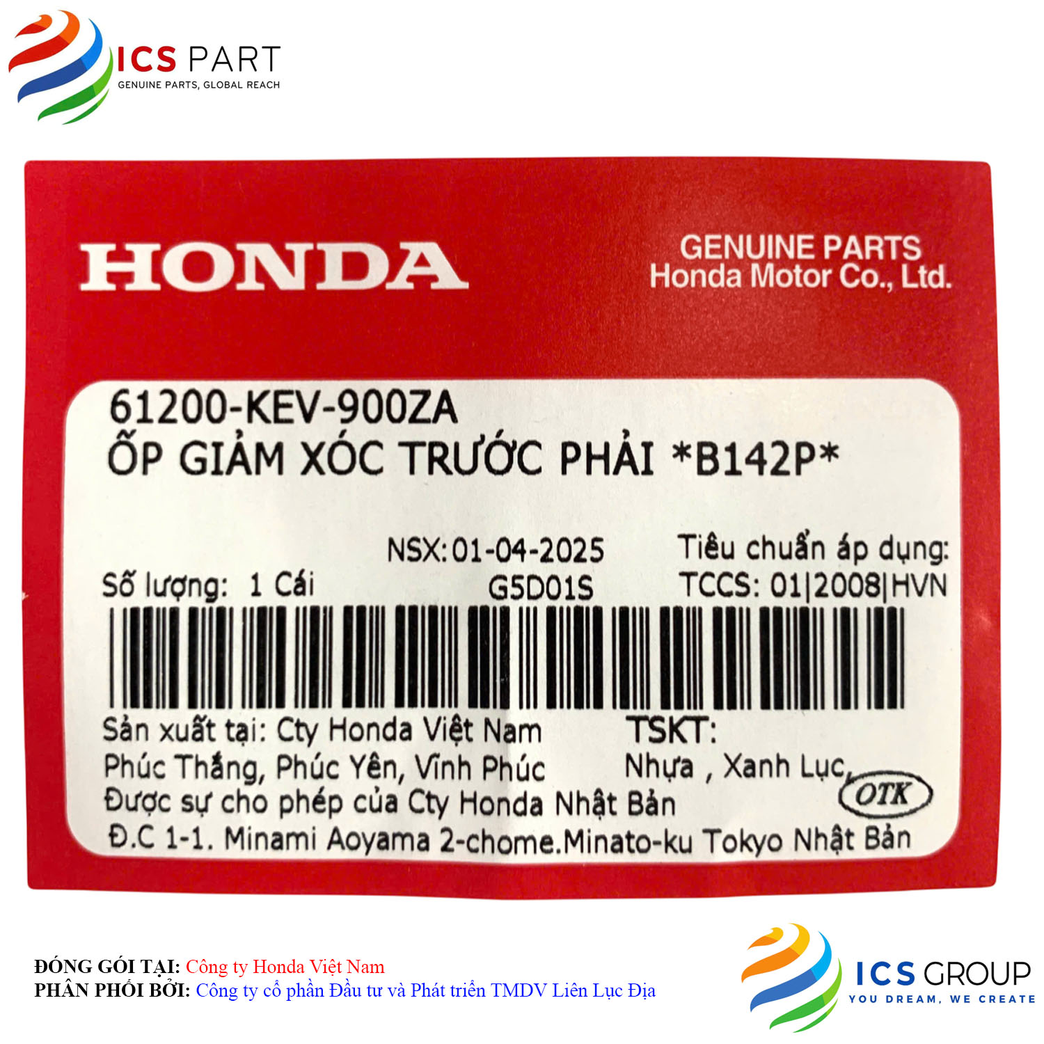 ỐP GIẢM XÓC TRƯỚC PHẢI *B142P* - Ảnh 2