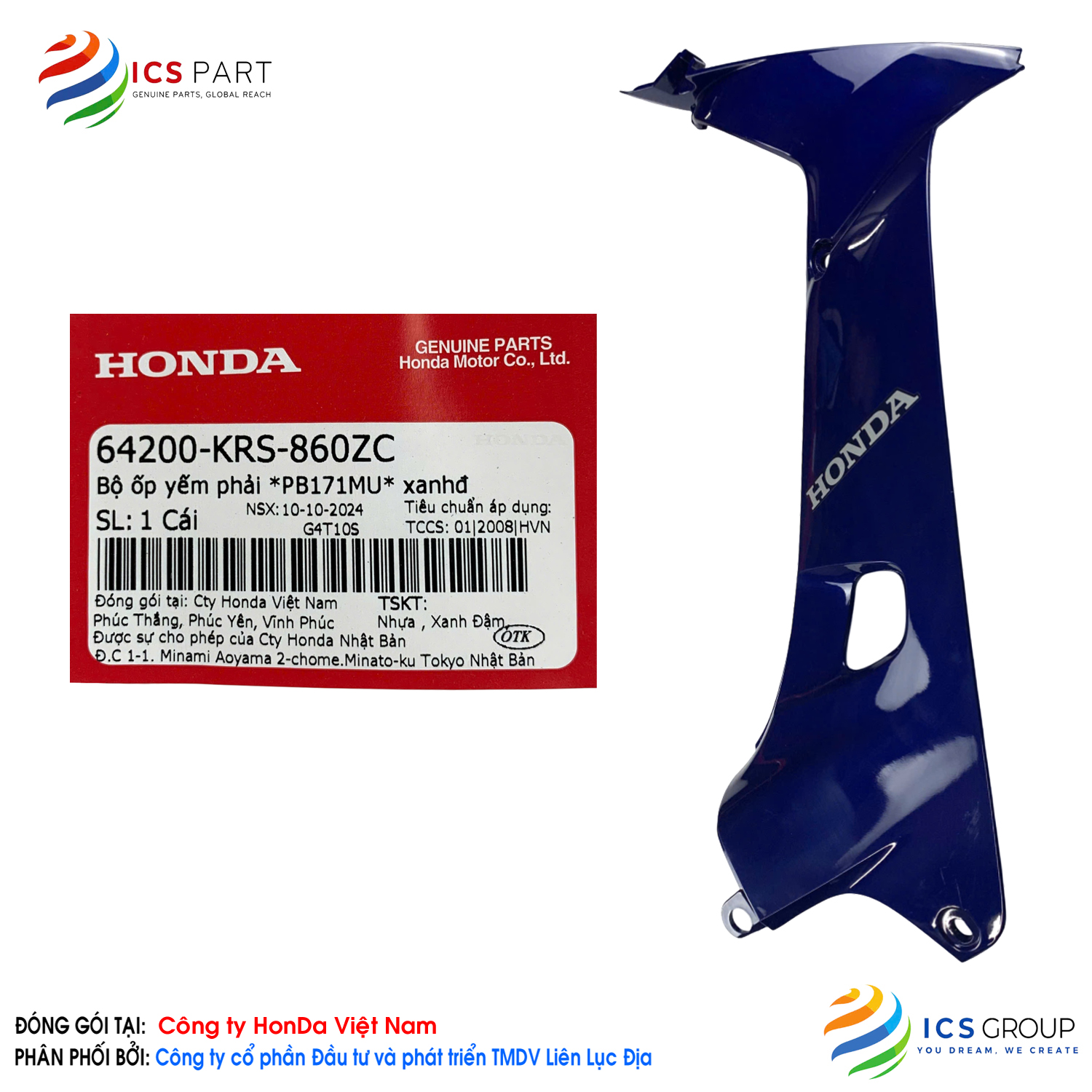 BỘ ỐP YẾM PHẢI *PB171MU* XANHĐ
