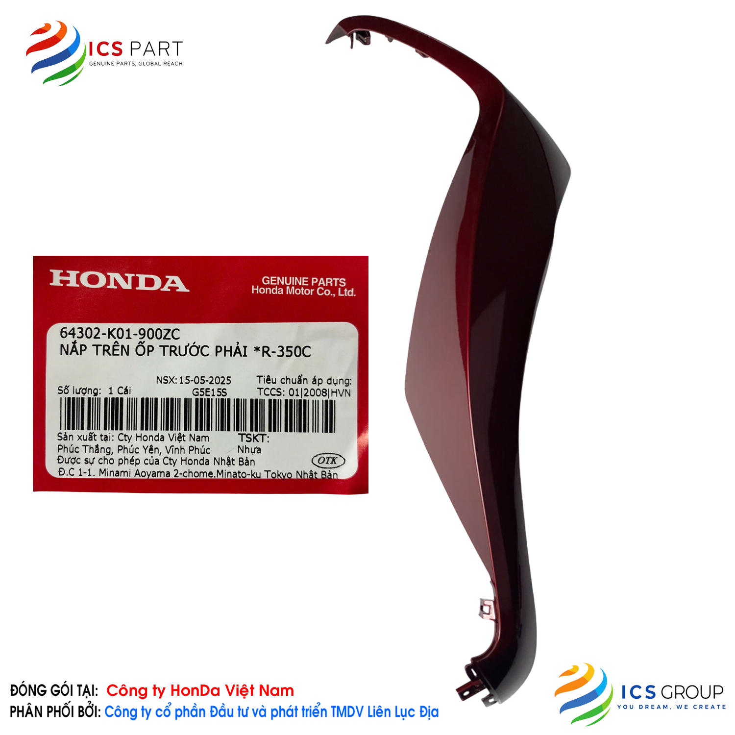 NẮP TRÊN ỐP TRƯỚC PHẢI *R-350C