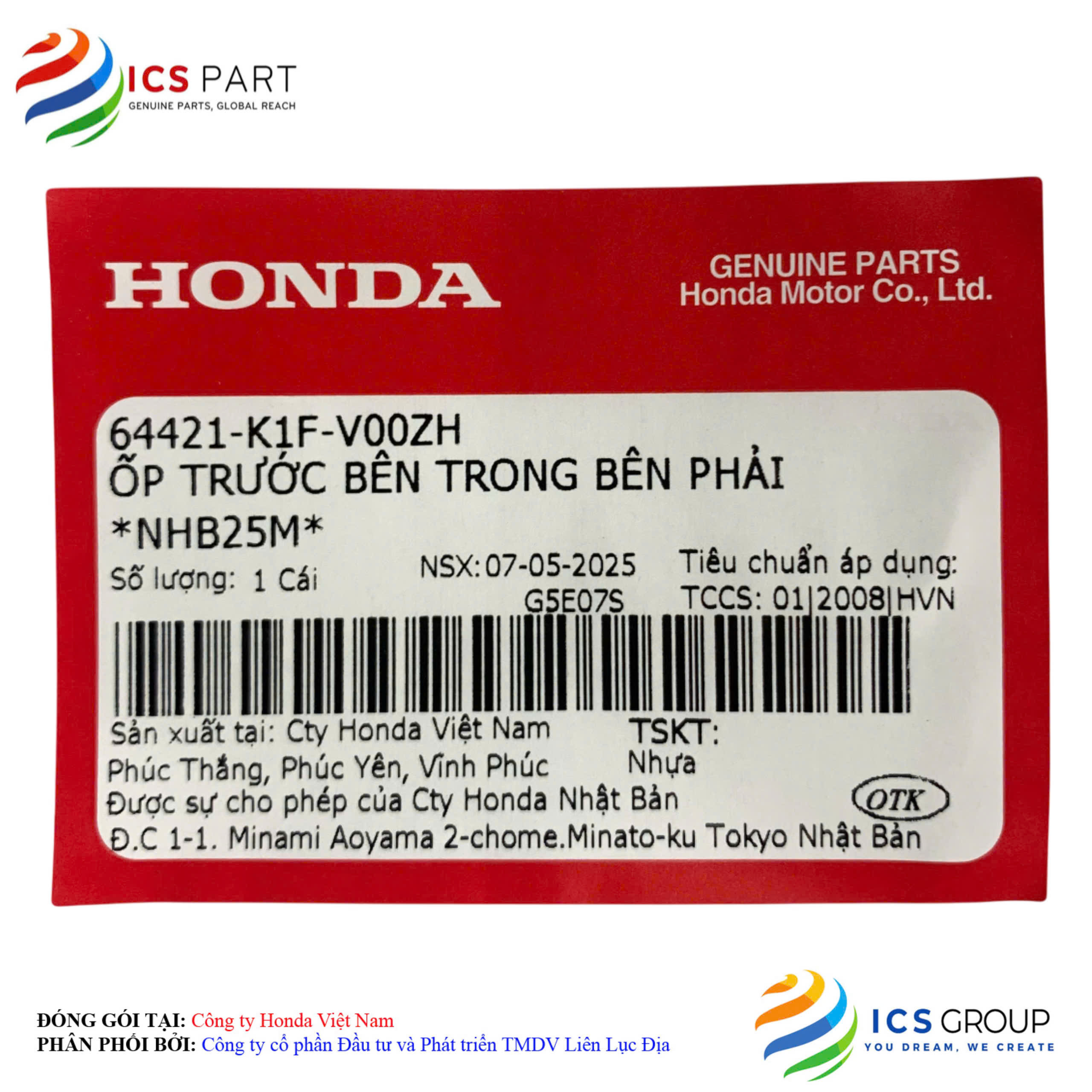 ỐP TRƯỚC BÊN TRONG BÊN PHẢI *NHB25M* - Ảnh 2