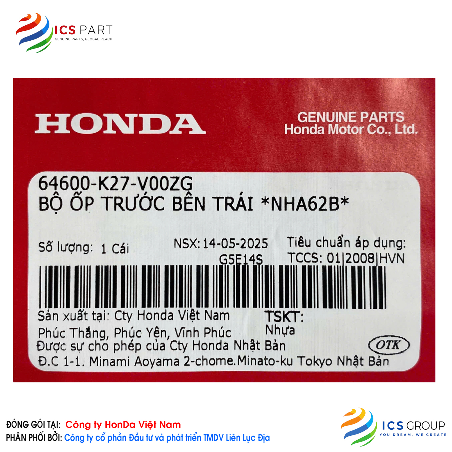 BỘ ỐP TRƯỚC BÊN TRÁI *NHA62B* - Ảnh 2