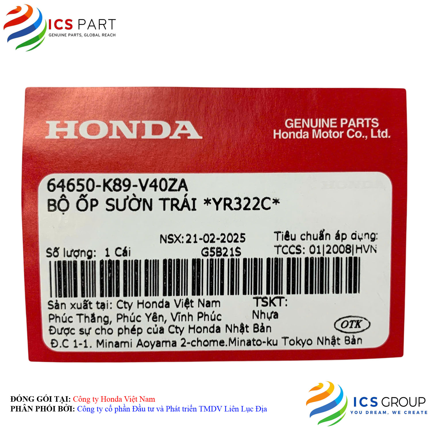 BỘ ỐP SƯỜN TRÁI *YR322C* - Ảnh 2