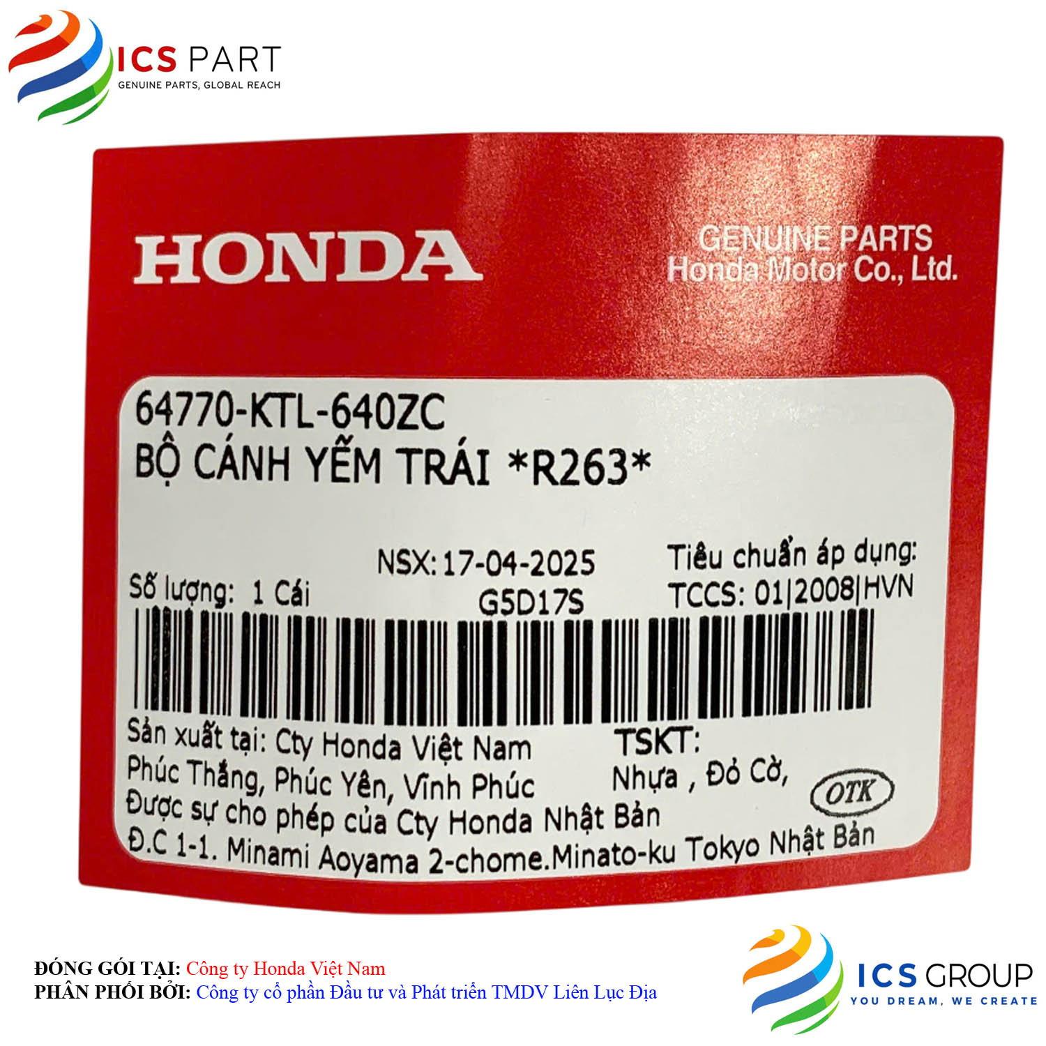 BỘ CÁNH YẾM TRÁI *R263*