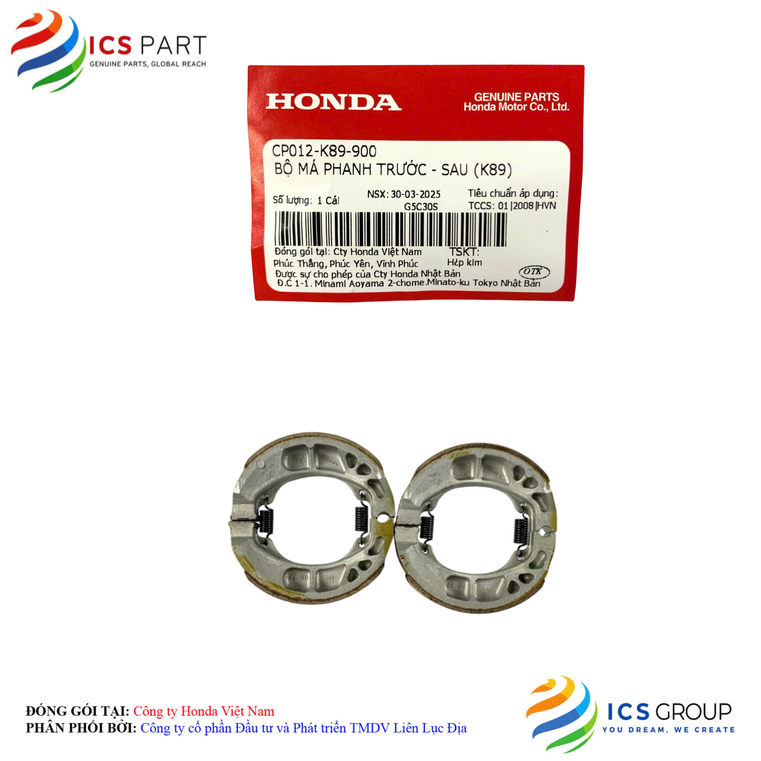 BỘ MÁ PHANH TRƯỚC - SAU (K89) - Ảnh 4