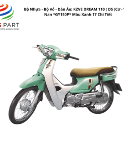 Bộ Nhựa - Bộ Vỏ - Dàn Áo Dream 110 - KZV | 2013-2015 ( D5 ) 2013-2015 Cơ - Vành Nan *GY150P* Màu Xanh 17 Chi Tiết