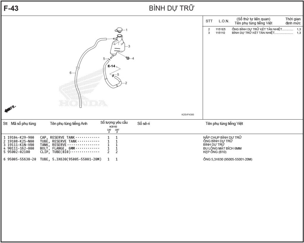 F-43 - BÌNH DỰ TRỮ
