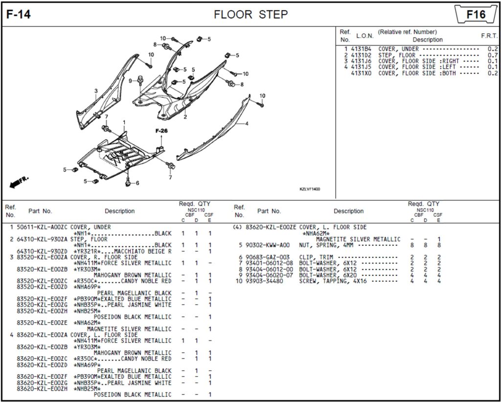 F-14 - FLOOR STEP
