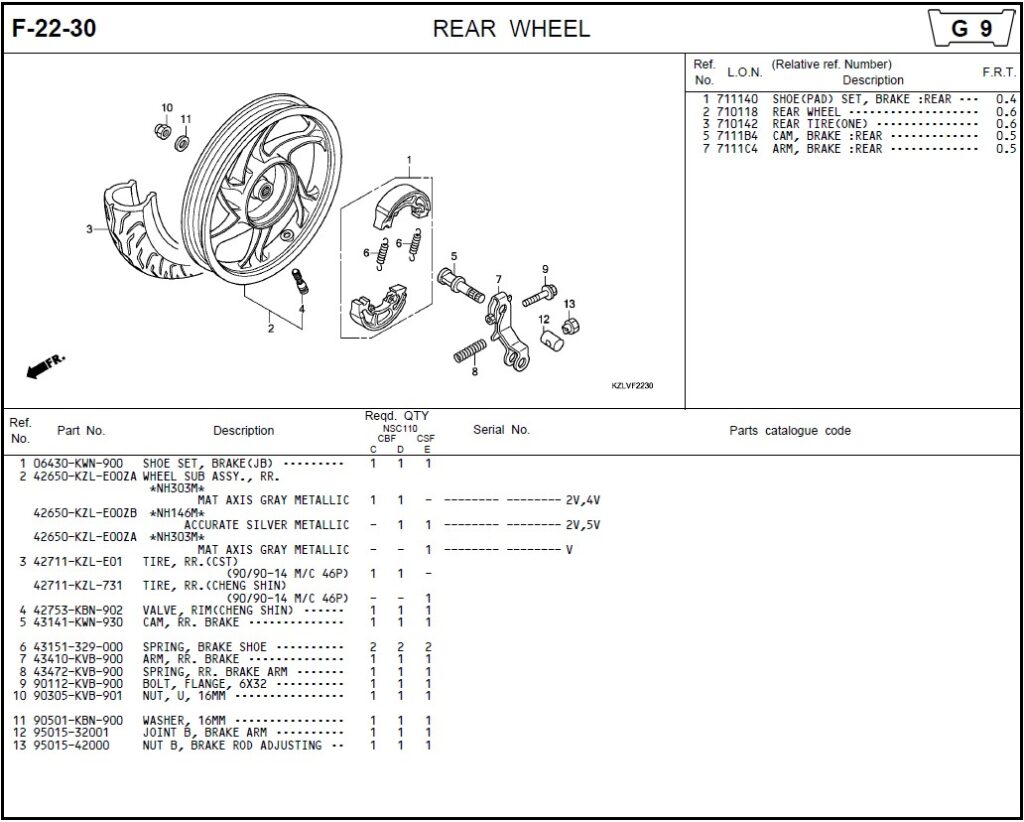F-22-30 - REAR WHEEL