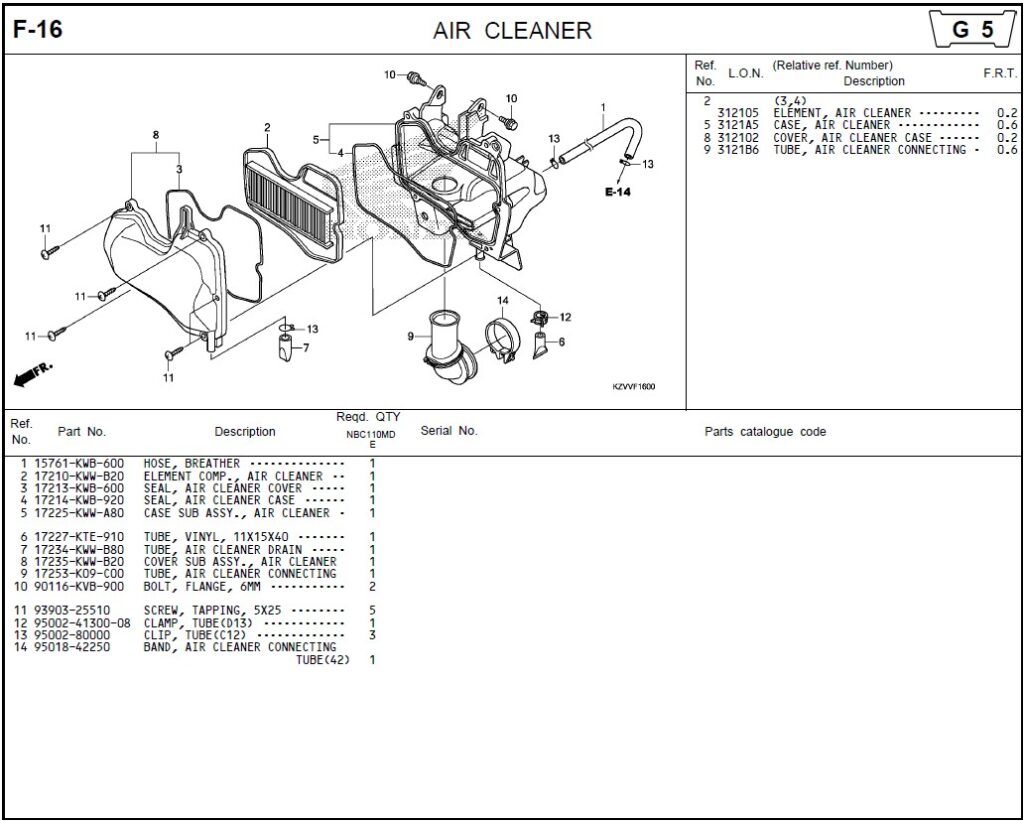 F-16 - AIR CLEANER