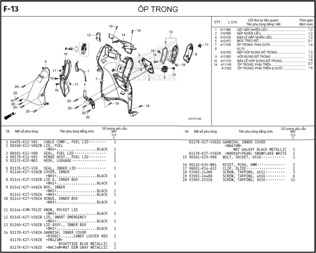 F-13 - ỐP TRONG