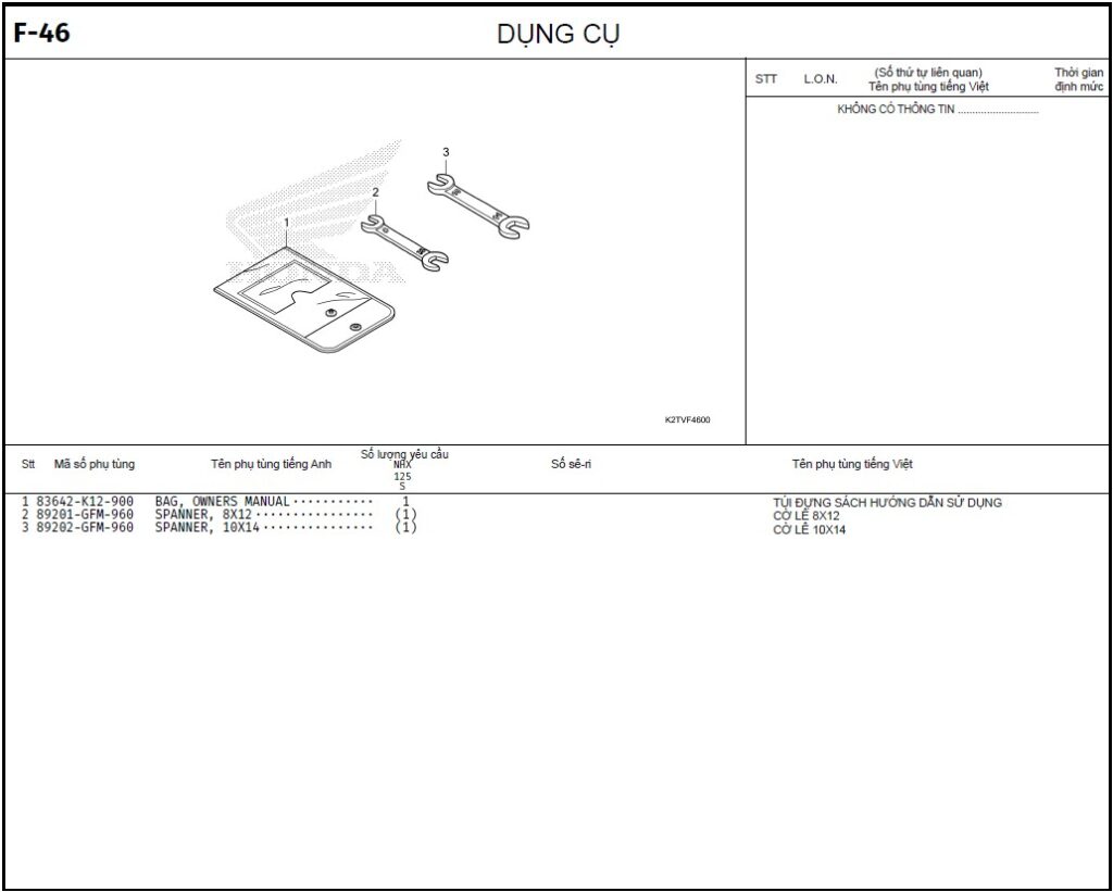 F-46 - DỤNG CỤ