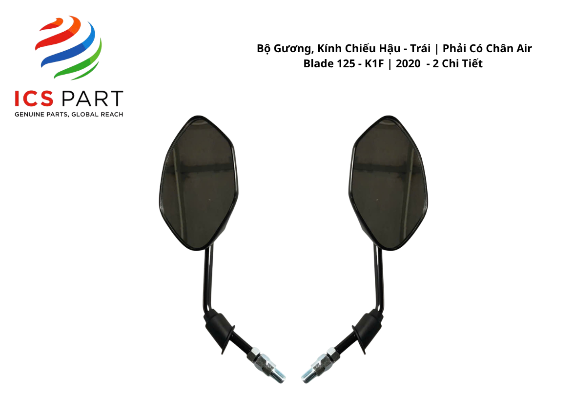 Bộ Gương, Kính Chiếu Hậu - Trái | Phải Có Chân Air Blade 125 - K1F | 2020 2020 - 2 Chi Tiết