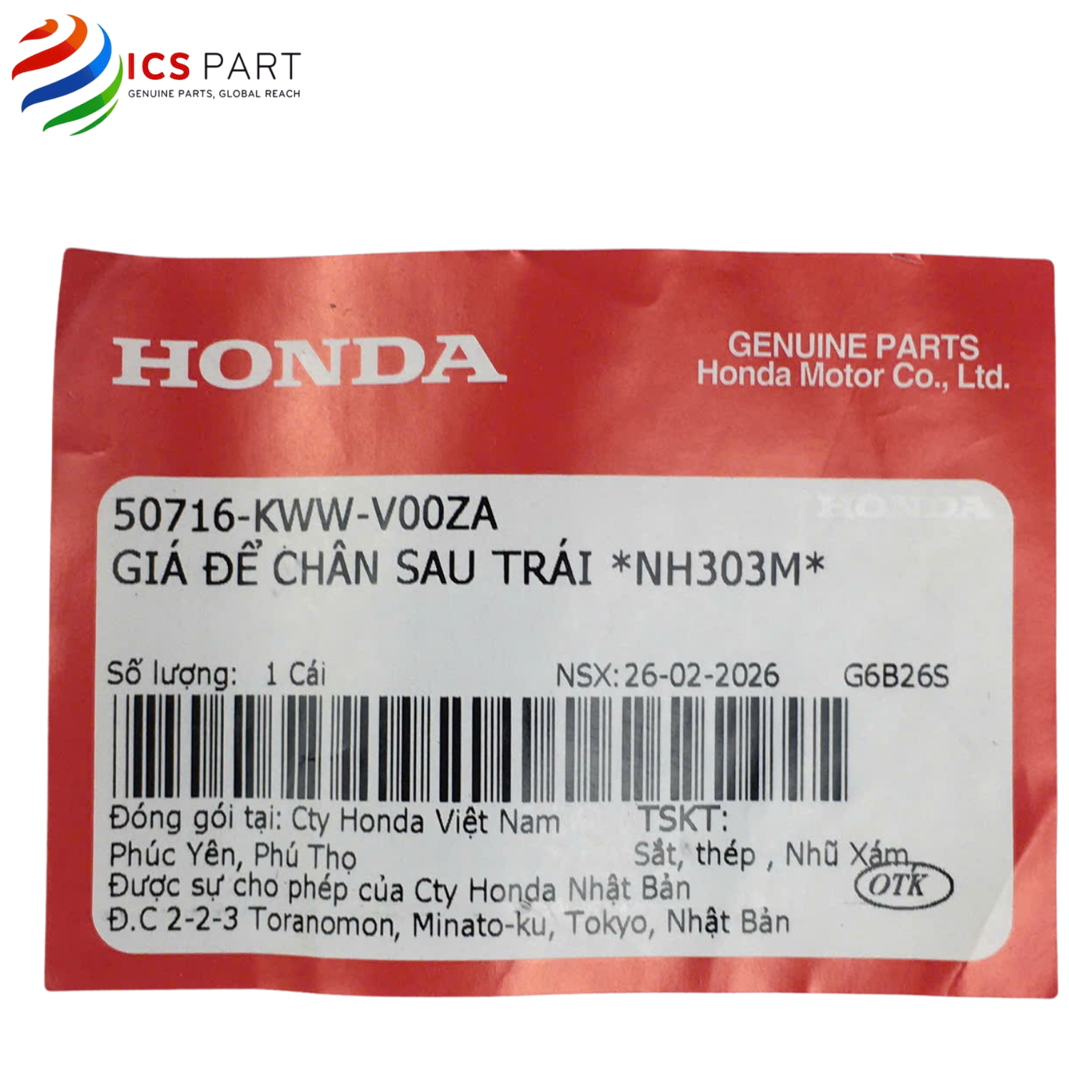GIÁ ĐỂ CHÂN SAU TRÁI *NH303M* - Ảnh 2