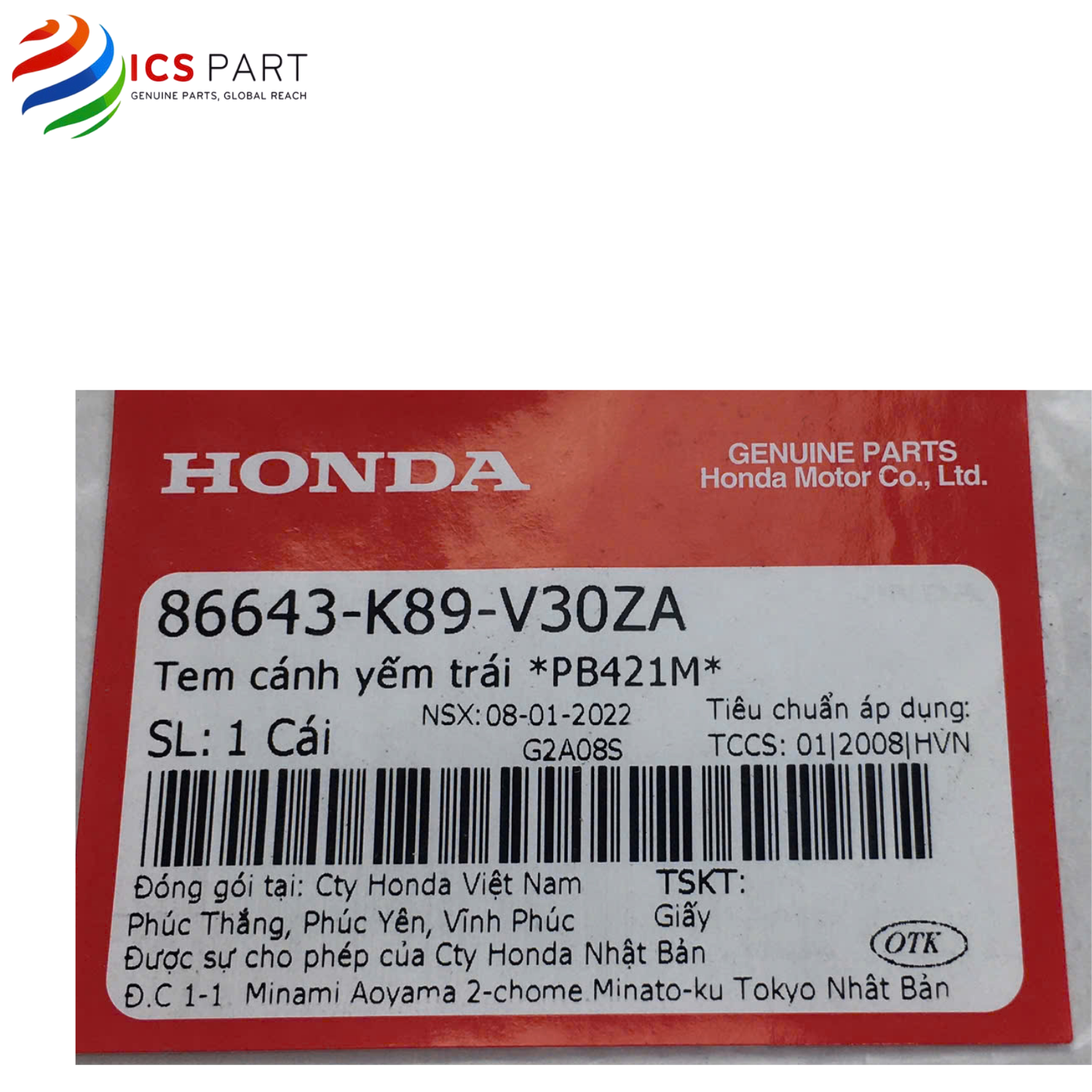 TEM CÁNH YẾM TRÁI *PB421M* - Ảnh 2
