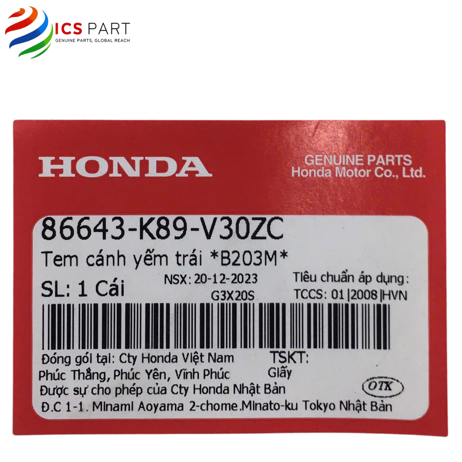 TEM CÁNH YẾM TRÁI *B203M* - Ảnh 2