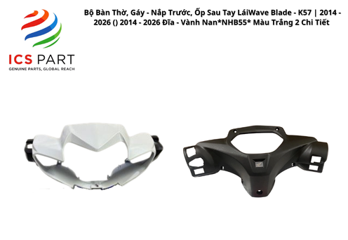 Bộ Bàn Thờ, Gáy - Nắp Trước, Ốp Sau Tay Lái Wave Blade - K57 | 2014 - 2026 ( ) 2014 - 2026 Đĩa - Vành Nan *NHB55* Màu Trắng 2 Chi Tiết