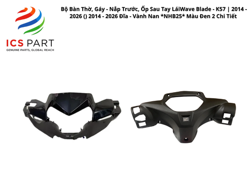 Bộ Bàn Thờ, Gáy - Nắp Trước, Ốp Sau Tay Lái Wave Blade - K57 | 2014 - 2026 ( ) 2014 - 2026 Đĩa - Vành Nan *NHB25* Màu Đen 2 Chi Tiết