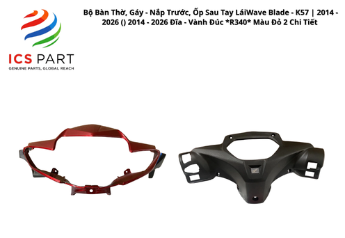 Bộ Bàn Thờ, Gáy - Nắp Trước, Ốp Sau Tay Lái Wave Blade - K57 | 2014 - 2026 ( ) 2014 - 2026 Đĩa - Vành Đúc *R340* Màu Đỏ 2 Chi Tiết