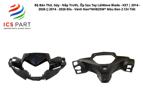 Bộ Bàn Thờ, Gáy - Nắp Trước, Ốp Sau Tay Lái Wave Blade - K57 | 2014 - 2026 ( ) 2014 - 2026 Đĩa - Vành Nan *NHB25M* Màu Đen 2 Chi Tiết