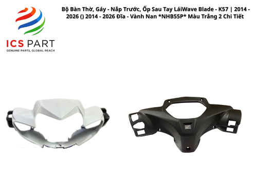 Bộ Bàn Thờ, Gáy - Nắp Trước, Ốp Sau Tay Lái Wave Blade - K57 | 2014 - 2026 ( ) 2014 - 2026 Đĩa - Vành Nan *NHB55P* Màu Trắng 2 Chi Tiết