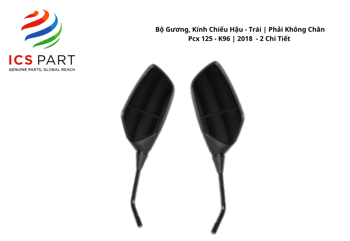Bộ Gương, Kính Chiếu Hậu - Trái | Phải Không Chân Pcx 125 - K96 | 2018 2018 - 2 Chi Tiết