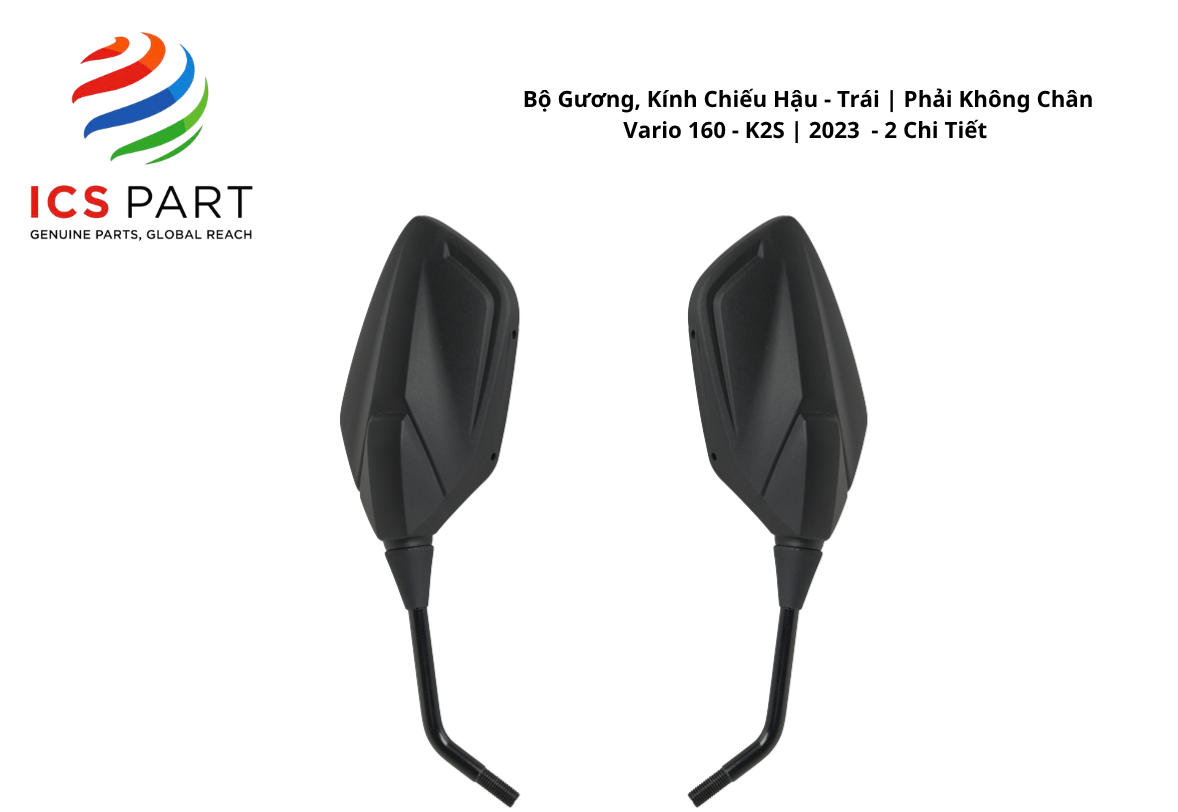 Bộ Gương, Kính Chiếu Hậu - Trái | Phải Không Chân Vario 160 - K2S | 2023 2023 - 2 Chi Tiết