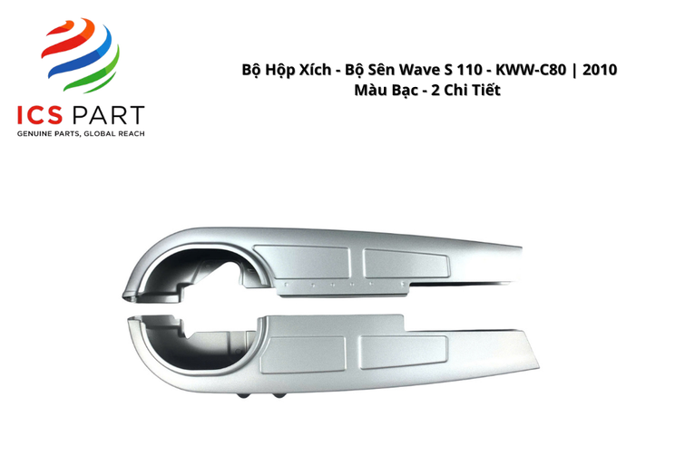 Bộ Hộp Xích - Bộ Sên Wave S 110 - KWW-C80 | 2010 2009 Màu Bạc - 2 Chi Tiết