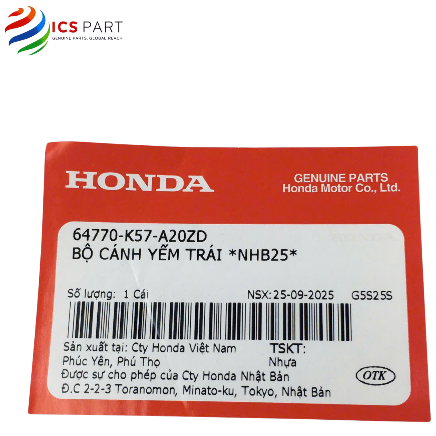 BỘ CÁNH YẾM TRÁI *NHB25* - Ảnh 2