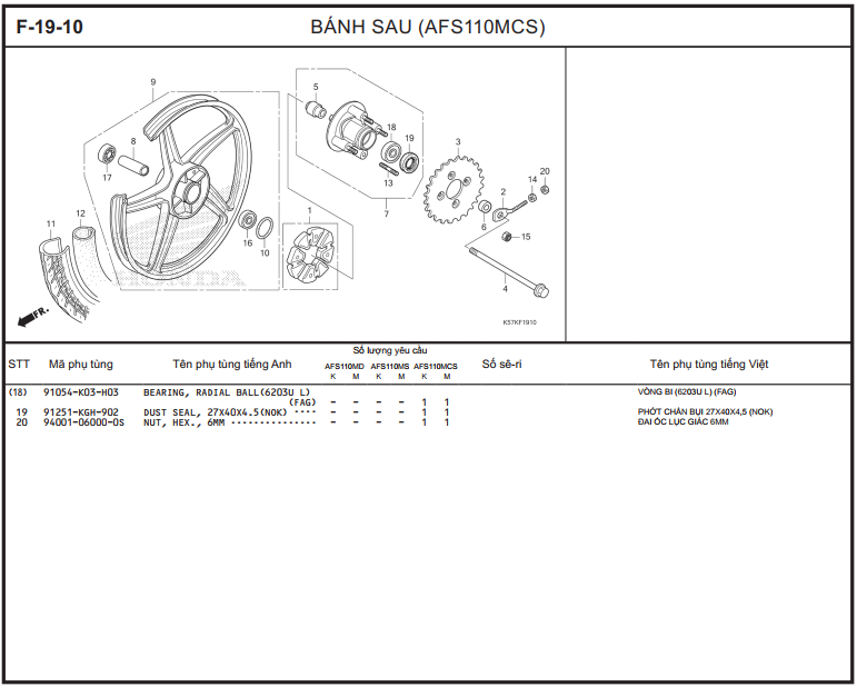 F-19-10 - BÁNH SAU (AFS110MCS)