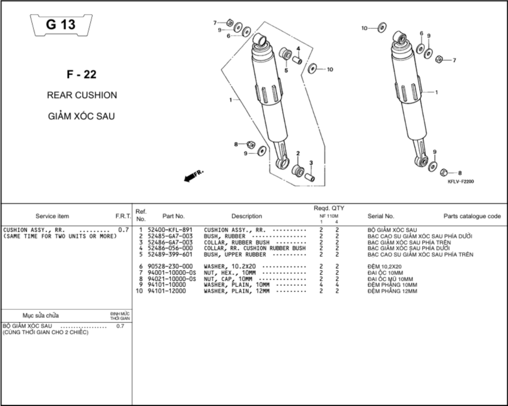 F-22 - REAR CUSHION