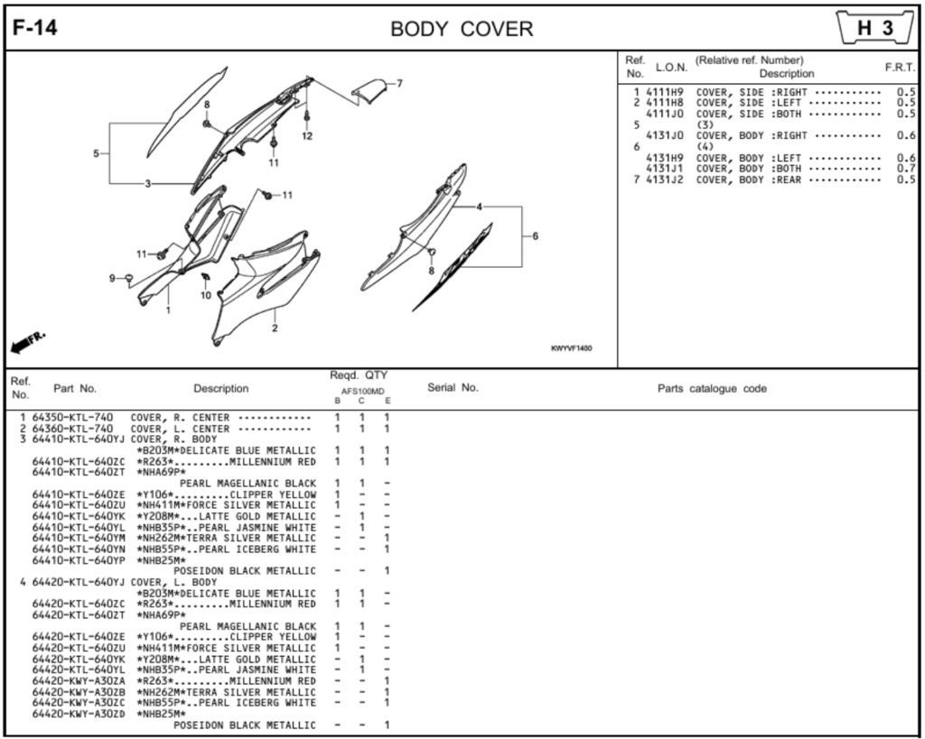 F-14 - BODY COVER