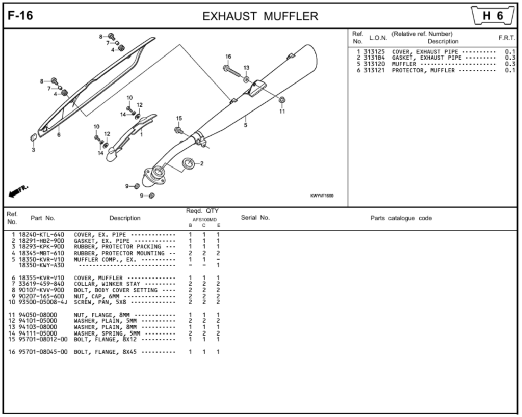 F-16 - EXHAUST MUFFLER