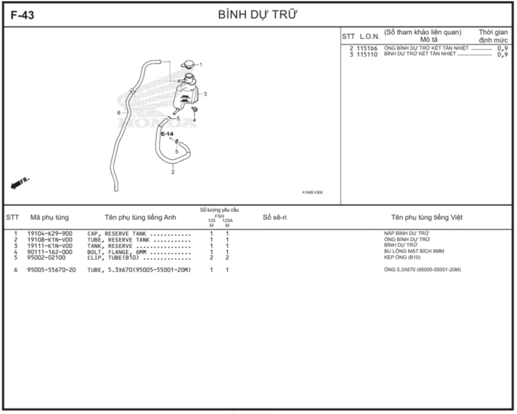 F-43 - BÌNH DỰ TRỮ