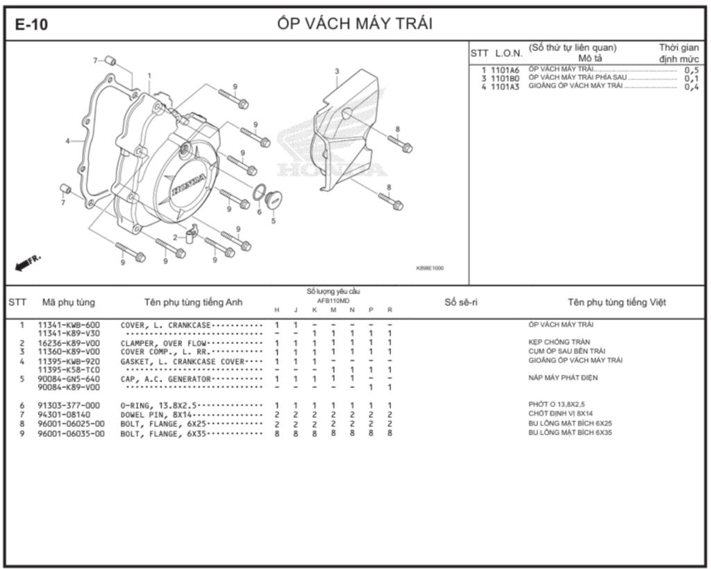 E-10 - ỐP VÁCH MÁY TRÁI