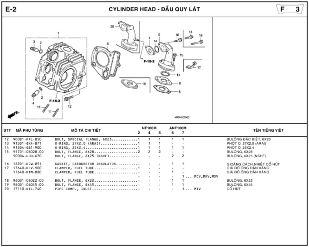 E-2 - CYLINDER HEAD