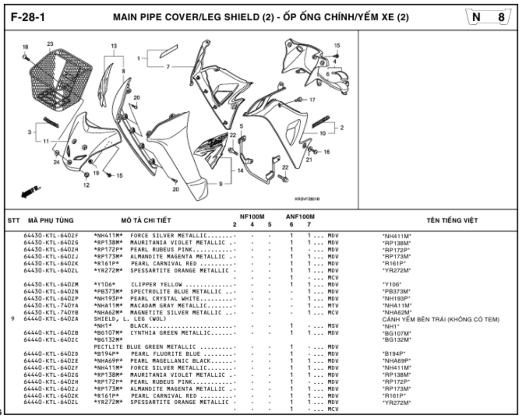 F-28-1 - MAIN PIPE COVER/LEG SHIELD (2)