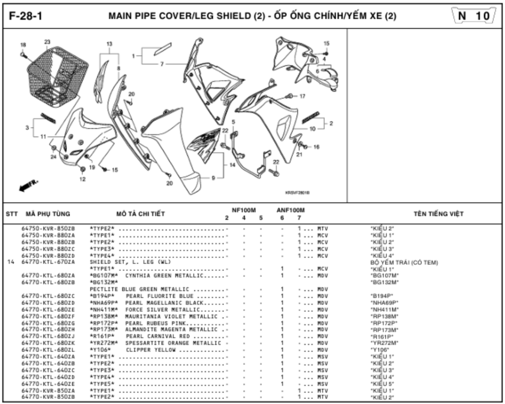 F-28-1 - MAIN PIPE COVER/LEG SHIELD (2)