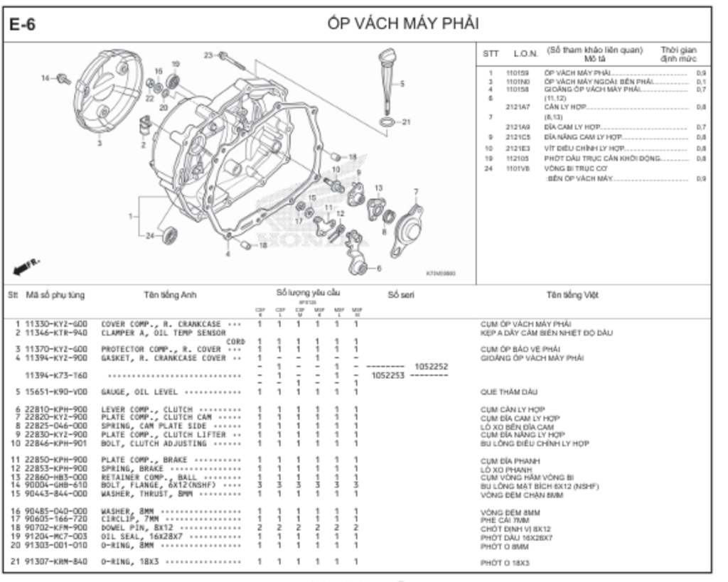 E-6 - ỐP VÁCH MÁY PHẢI
