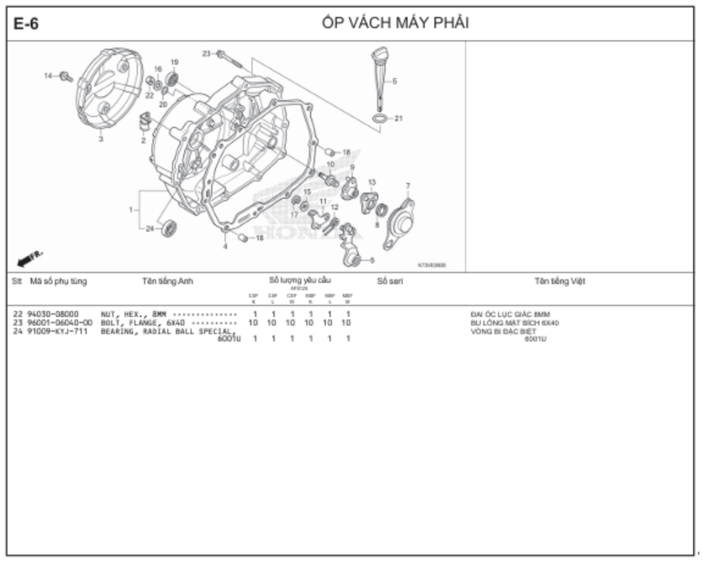 E-6 - ỐP VÁCH MÁY PHẢI