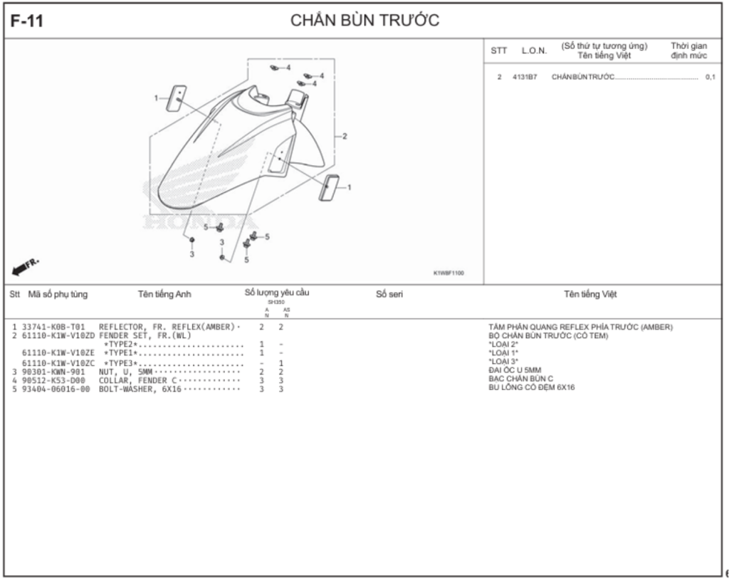 F-11 - CHẮN BÙN TRƯỚC