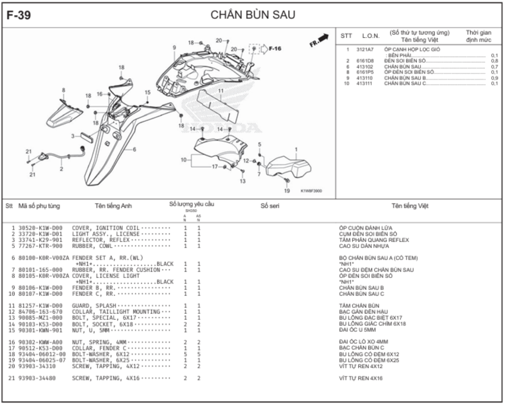F-39 - CHẮN BÙN SAU