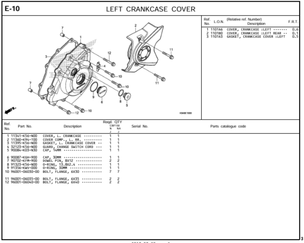 E-10 - LEFT CRANKCASE COVER