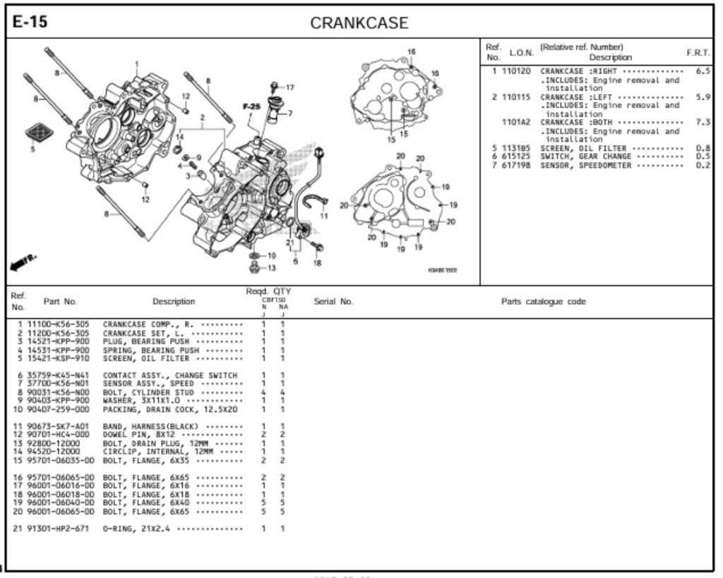 E-15 - CRANKCASE