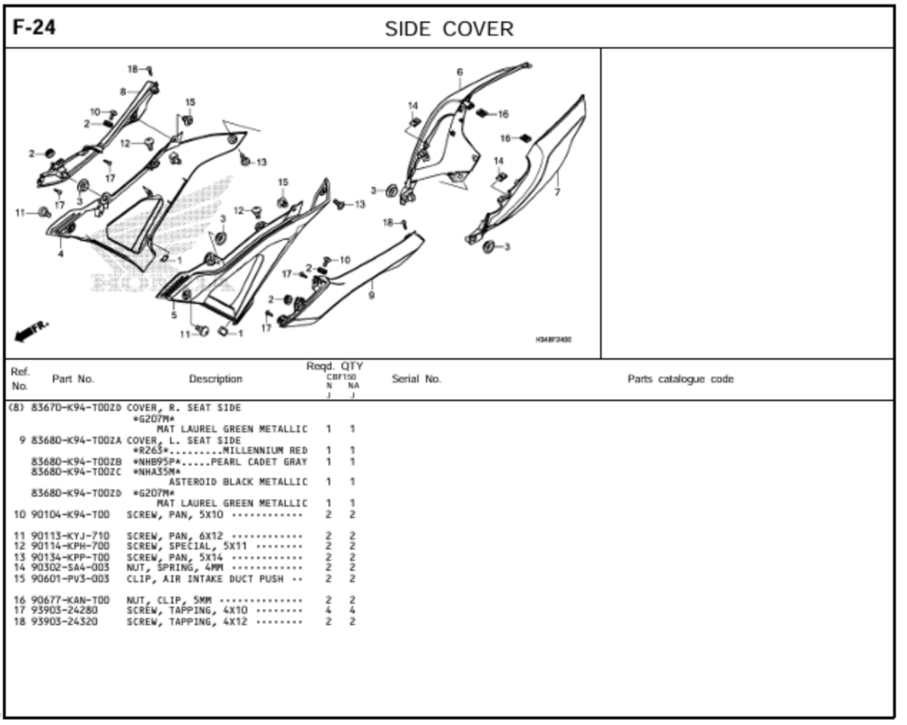 F-24 - SIDE COVER