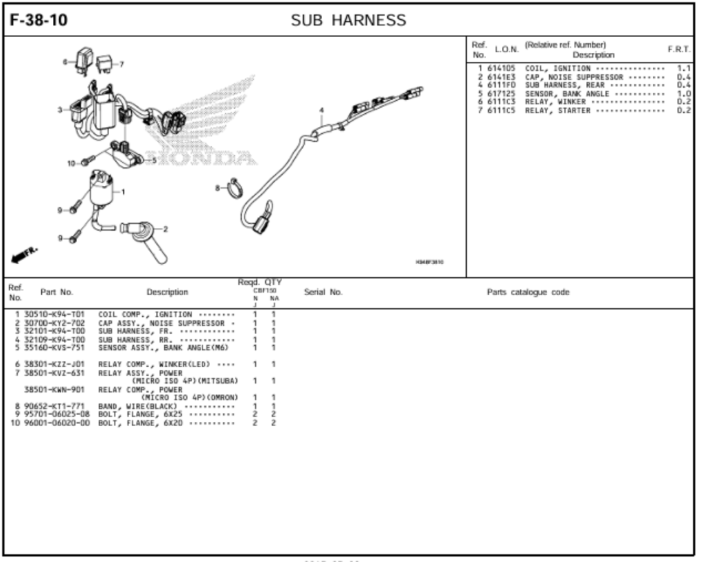 F-38-10 - SUB HARNESS
