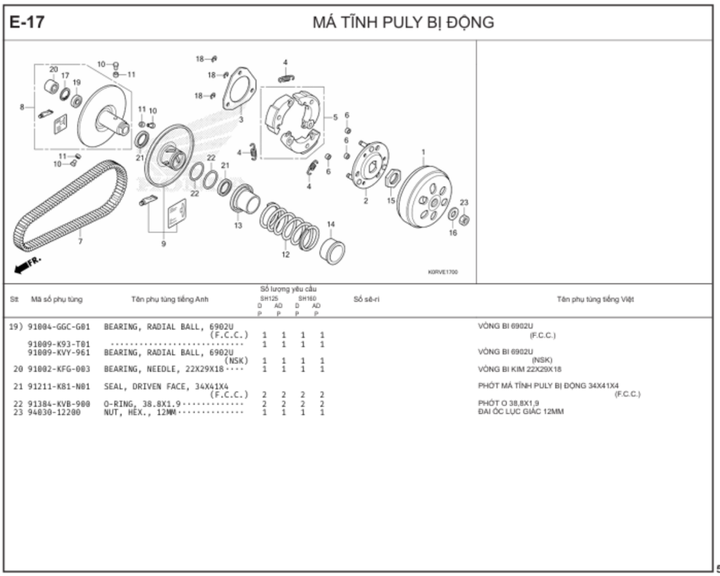 E-17 - MÁ TĨNH PULY BỊ ĐỘNG