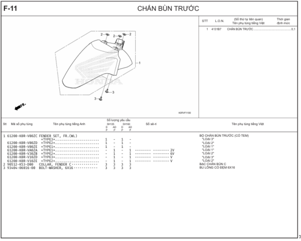 F-11 - CHẮN BÙN TRƯỚC